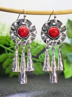 European And American New Red Turquoise Earrings Retro Ethnic Earrings main image 6
