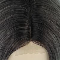 European And American Long Curly Lace Front Gradient Gray Mid-point Lace Wigs main image 8