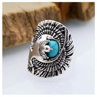 Ethnic Style Animal Alloy Turquoise Ancient Silver-plated main image 1