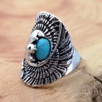 Ethnic Style Animal Alloy Turquoise Ancient Silver-plated main image 4
