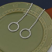 Fashion Classic Geometric Diamond Copper Long Pendent Earrings main image 1