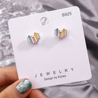 Colorful Cute Heart-shaped Earrings Fashion Exquisite Ladies Jewelry main image 1