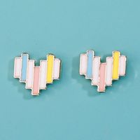 Colorful Cute Heart-shaped Earrings Fashion Exquisite Ladies Jewelry main image 6