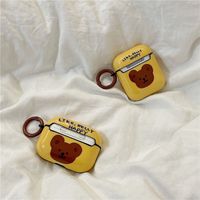 Adorable Pochette De Protection Airpods Pro Avec Un Ours Jaune main image 5