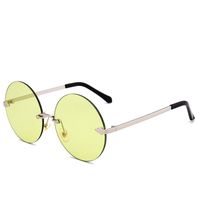New Frameless Sunglasses Arrow Large Size Round Women's Sunglasses Wholesale main image 4