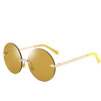 New Frameless Sunglasses Arrow Large Size Round Women's Sunglasses Wholesale main image 5