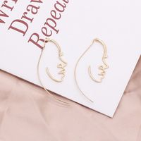 Tide Dating Geometric Exaggerated Personality Face Earrings main image 4