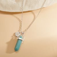 European And American Fashion Creative Luminous Natural Stone Alloy Necklace main image 5