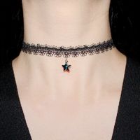 Simple Short Dark Star Collar Necklace Wholesale main image 2