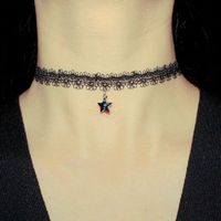 Simple Short Dark Star Collar Necklace Wholesale main image 3