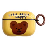 Adorable Pochette De Protection Airpods Pro Avec Un Ours Jaune sku image 1