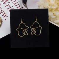 Tide Dating Geometric Exaggerated Personality Face Earrings sku image 2