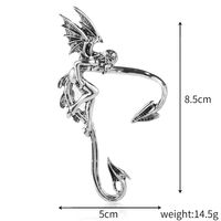 Retro Wings Geometric Stud Creative Devil Ear Clip Female Earring sku image 8