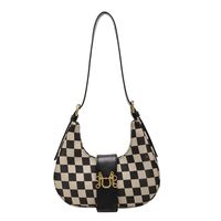 Fashion Houndstooth Crescent Bag Retro Shoulder Bag Handbag Bag main image 6