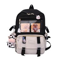 Korean Nylon Backpack Lightweight Large Backpack Middle School Students Wholesale main image 6