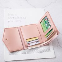 Women's Short Wallet Practical Three-fold Coin Purse Soft-faced Lady Card Bag main image 10