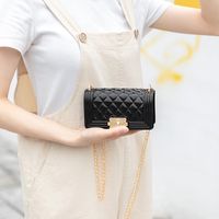 Fashion New Cute Jelly Candy Color Rhombus Square Shoulder Bag main image 4