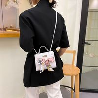 Women's Silk Scarf Bag Fashion Trend Crocodile Pattern Bow One-shoulder Kelly Bag main image 3