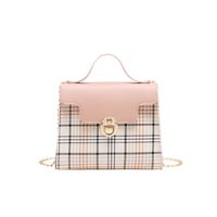 Korean Version Portable Small Square Bag Checkered Lock Stitching Chain Shoulder Bag main image 6