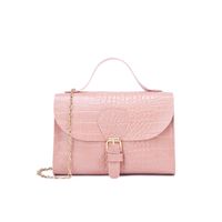 2021 Female Crocodile Pattern Lock Small Square Bag Women's Messenger Shoulder Bag main image 6