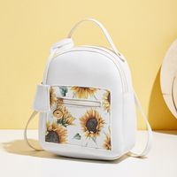 2021 Fall Fashion Women's Small Backpack Sunflower Printing Backpack main image 1