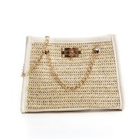 Women's Bags 2021 Fall Straw Woven Bag Pure Color Chain Shoulder Bag main image 6