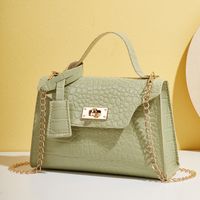 Wholesale  Autumn New Kelly Bag Solid Color Stone Pattern Shoulder Bag main image 1