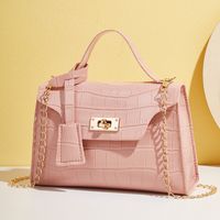 Wholesale  Autumn New Kelly Bag Solid Color Stone Pattern Shoulder Bag main image 5