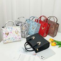 2021 New Women's Small Square Bag Trend Laser Portable Messenger Shoulder Bag main image 4