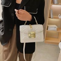 Mode Beiläufige Kleine Quadratische Tasche Einfarbig Schulter Messenger Bag Großhandel sku image 1