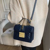 Mode Beiläufige Kleine Quadratische Tasche Einfarbig Schulter Messenger Bag Großhandel sku image 5