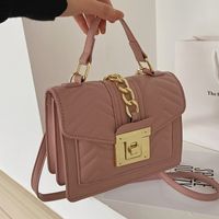 Mode Beiläufige Kleine Quadratische Tasche Einfarbig Schulter Messenger Bag Großhandel sku image 7
