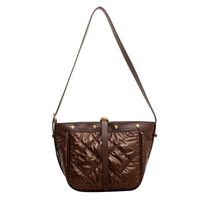 Fashion Pu Soft Leather Women's Bag Messenger Bag Solid Color Rhombus Shoulder Bag sku image 2