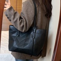 Große Tasche Damen Herbst Und Winter Schulter Damentasche Einfarbig Raute Handtasche sku image 3