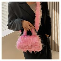Candy Color Plush Bag Autumn And Winter New Handbag Messenger Bag sku image 3