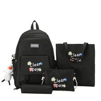 Four-piece Backpack Campus Large-capacity School Bag Wholesale sku image 7