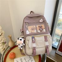 Korean Nylon Backpack Lightweight Large Backpack Middle School Students Wholesale sku image 7