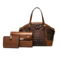 Retro Crocodile Pattern Handbags 2021 New Handbags Portable Messenger Bag sku image 7