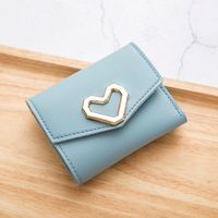 Women's Short Wallet Practical Three-fold Coin Purse Soft-faced Lady Card Bag sku image 2