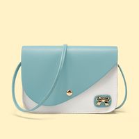 Hit Color Fashion Bow Simple Metal Messenger Cute Shoulder Bag sku image 2