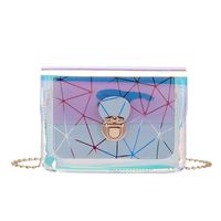New Fashion Trend Laser Transparent Geometric Pattern Messenger Shoulder Bag sku image 3