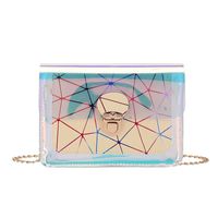 New Fashion Trend Laser Transparent Geometric Pattern Messenger Shoulder Bag sku image 6