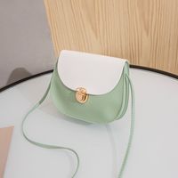 Women's Popular Semi-circle Small Bag Urban Simple Fashion Small Square Bag Pure Color Cute Shoulder Bag sku image 1