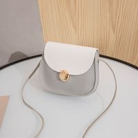 Women's Popular Semi-circle Small Bag Urban Simple Fashion Small Square Bag Pure Color Cute Shoulder Bag sku image 5