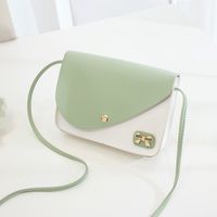 New Women's Bow Square Bag Hit Color Popular Shoulder Bag sku image 2