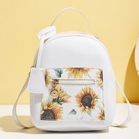 2021 Fall Fashion Women's Small Backpack Sunflower Printing Backpack sku image 1