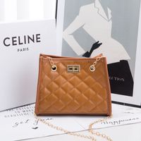 Fashion Trendy Portable Messenger Shoulder Bag 2021 Rhombus Embossed Armpit Bag sku image 5