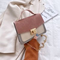 Summer New Women's Contrast Color Stitching Small Square Bag Wholesale sku image 8