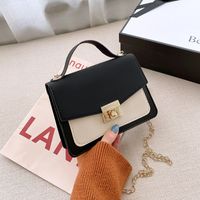 Summer New Women's Contrast Color Stitching Small Square Bag Wholesale sku image 10