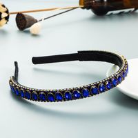 Baroque Oval Diamond Fashion Simple Temperament Retro Hairpin Headband sku image 2